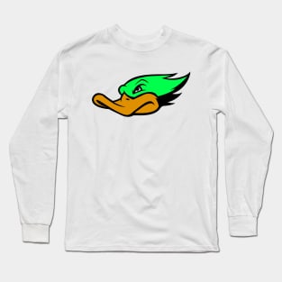 Green Duck Face Logo Long Sleeve T-Shirt